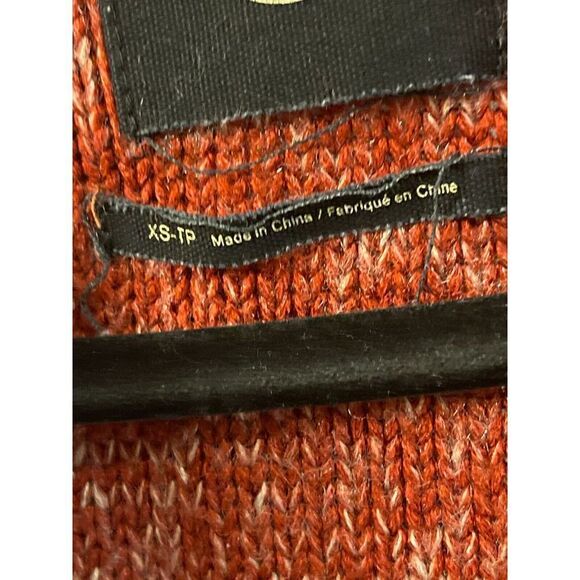 Urban Outfitters Colie Cardigan Women XS Red Acrylic Open Front Pockets Ribbed - Picture 5 of 6